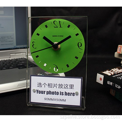 Acrylic Clock with Photo Frame